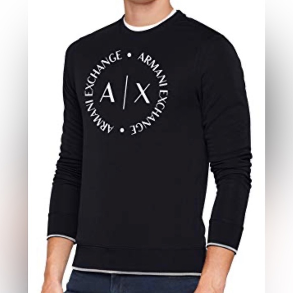 Armani Exchange Circle Logo Sweatshirt Mens XL  nwt (Read) - Picture 10 of 10